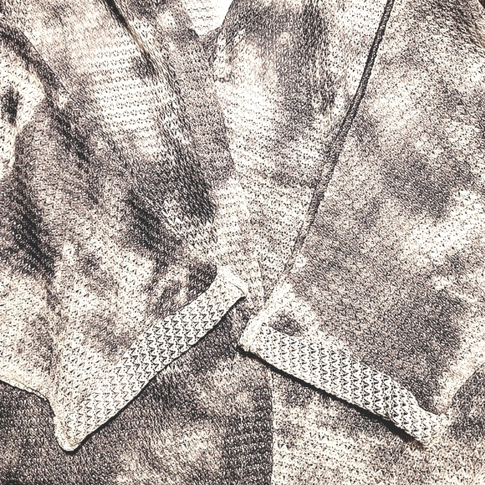 VINCE CAMUTO Neutral Tie-Dye Cuffed 3/4 Sleeve Knit Cocoon Cardigan Wrap Women's - Picture 5 of 9